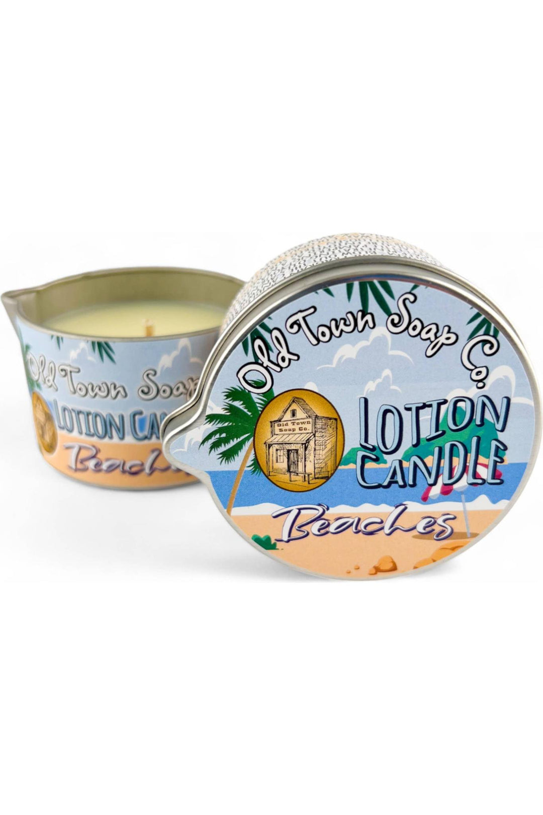 Old Town Soap Co. - Lotion Candles - in our Best Selling Scents -Unique Skincare: Beaches - Vintage Dragonfly Boutique