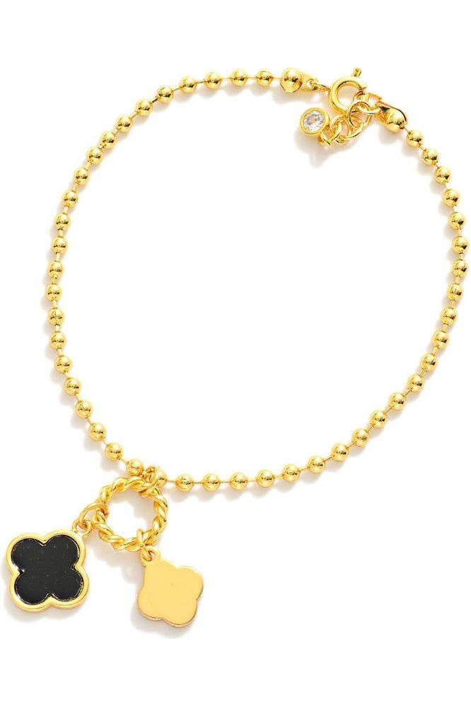 Gold Dipped Ball Bead Charm Bracelet