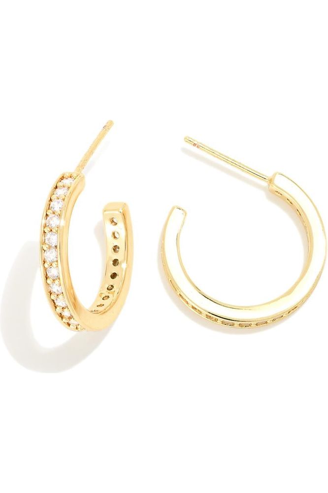 Gold CZ Hoop Earrings - Vintage Dragonfly Boutique
