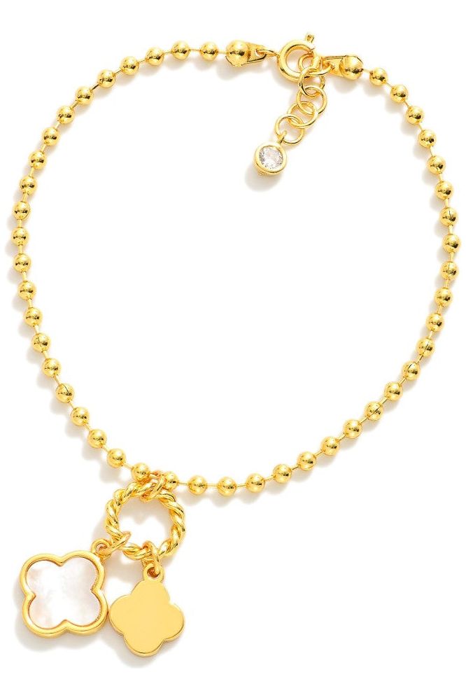 Gold Dipped Ball Bead Charm Bracelet