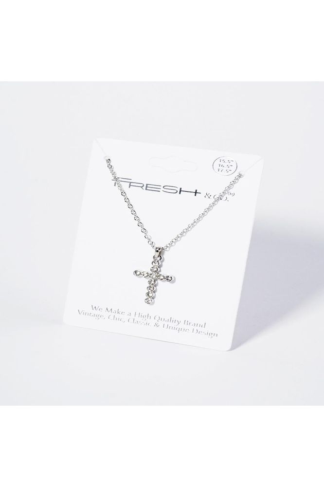 Chain Link Necklace with Cross