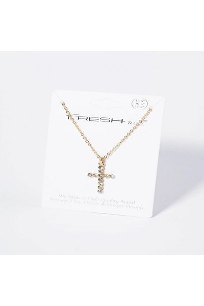 Chain Link Necklace with Cross