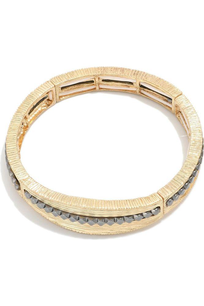 Brushed Metal Stretch Bracelet