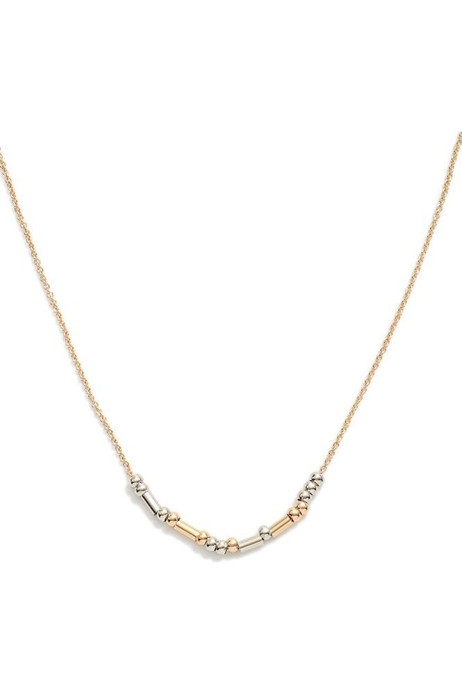 Dainty Chain Link Necklace with International  Morse Code Beads