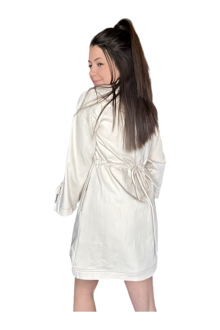 Entro Sand Long Sleeve A-line Dress