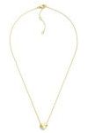 Gold Dipped Chain with Heart Pendant Necklace