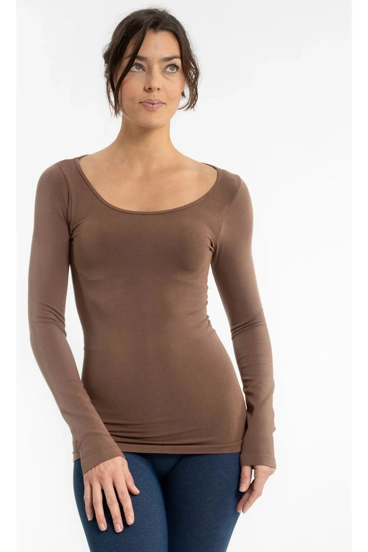 Elietian Reversible Long Sleeve Top - Regular & Curvy