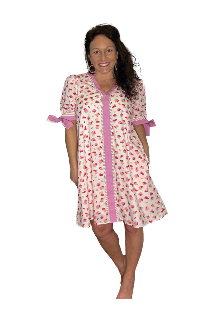 Entro Stupid Cupid Pink Combo Mini Dress