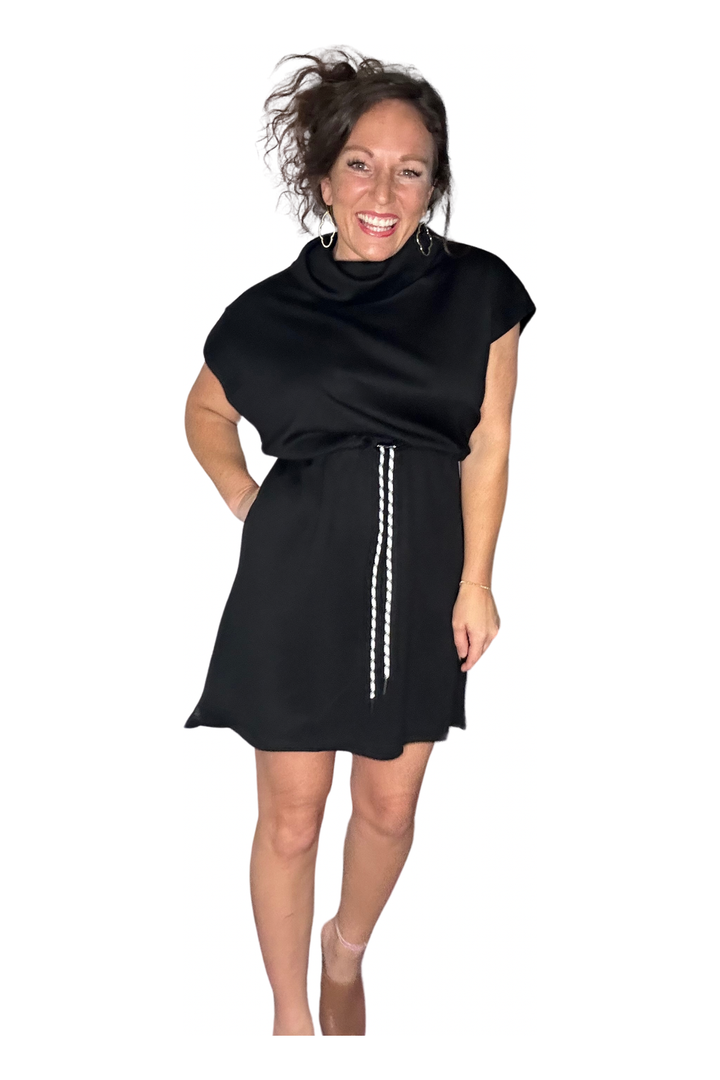 Entro Short Sleeved Cowl Neck Dress