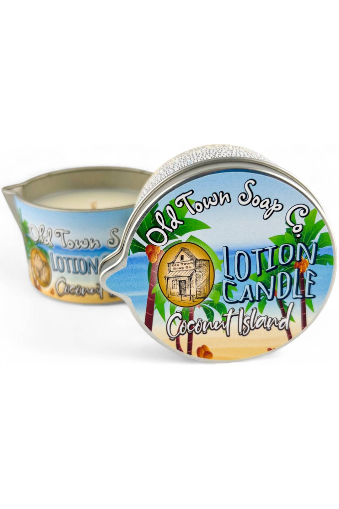 Old Town Soap Co. - Lotion Candles - in our Best Selling Scents -Unique Skincare: Beaches - Vintage Dragonfly Boutique