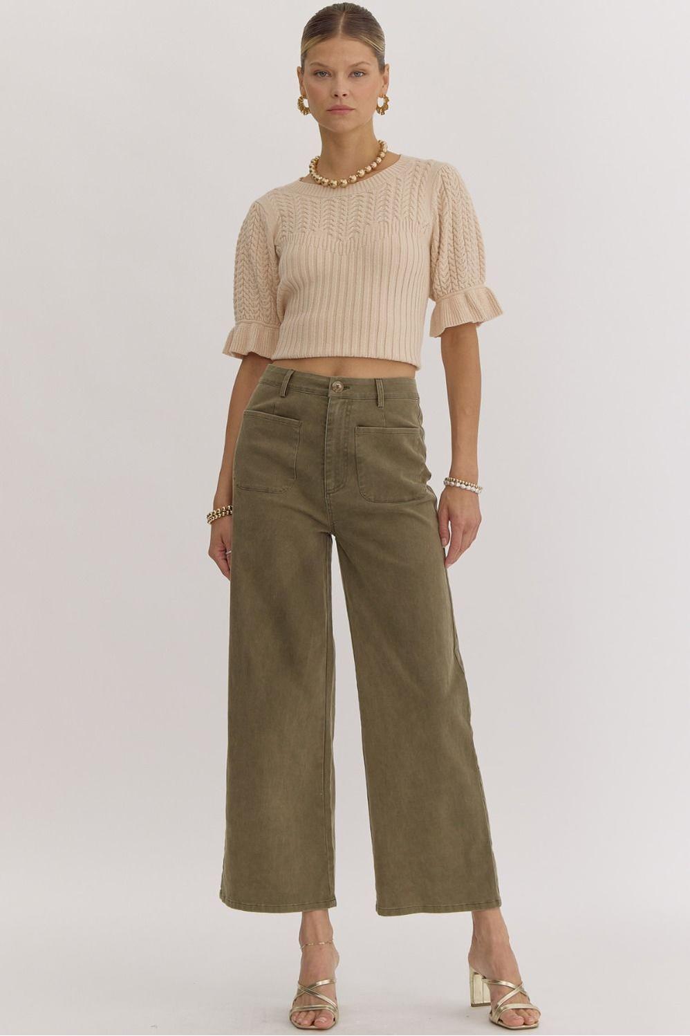 Entro High Waist Wide Leg Pants