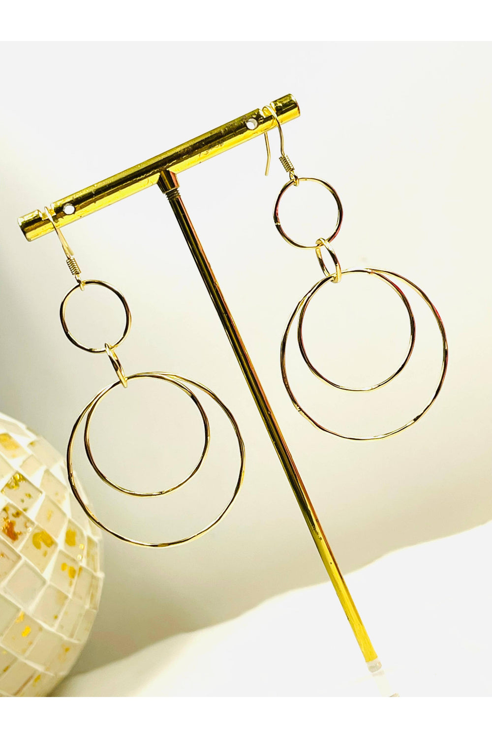 ShannAgains Jewels - Gold Connected Hoop Earrings - Vintage Dragonfly Boutique